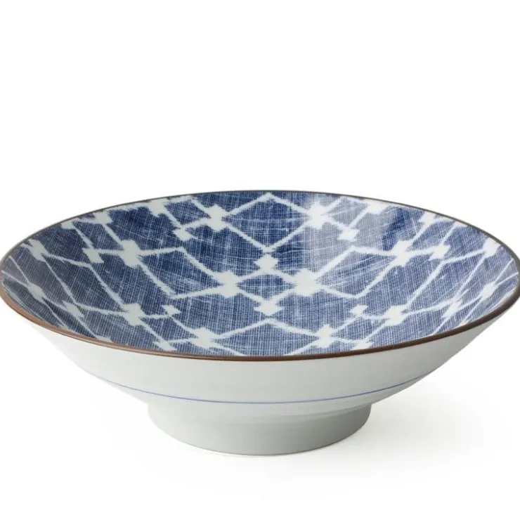 MIYA Company Aizome Hishi 9.75" Serving Bowl