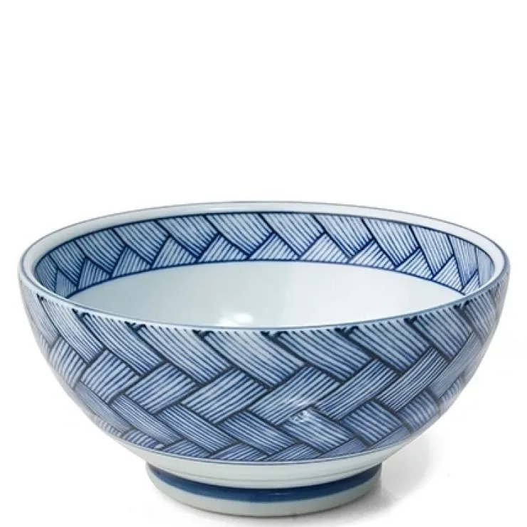 MIYA Company Ajiromon Blue and White Basketweave Design Collection Made in Japan Available at Miya