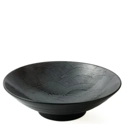 MIYA Company Aranami Black 9.75" Serving Bowl