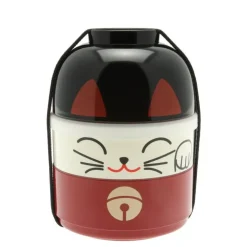 MIYA Company Bento Set Fortune Cat Red