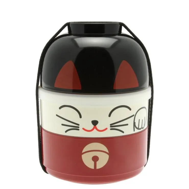 MIYA Company Bento Set Fortune Cat Red