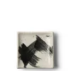 MIYA Company Black & White Brush Small Plate