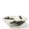 MIYA Company Black Brush Stroke Design Ceramic Everyday Bowls made in Japan available at Miya.