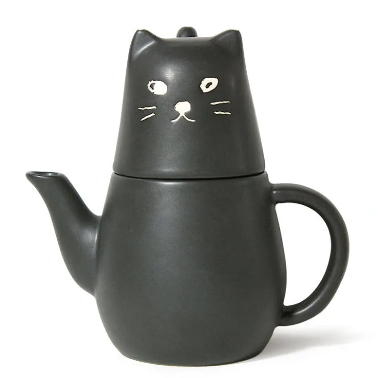 MIYA Company Black Cat Tea Set