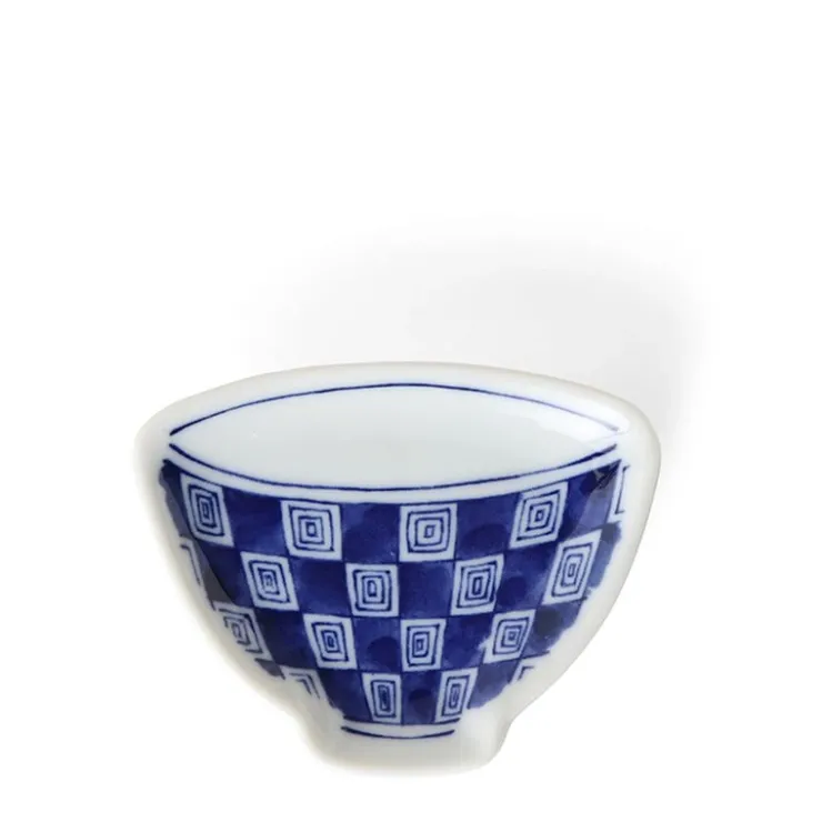 MIYA Company Blue & White mini sauce dish teacup shape made in Japan available at Miya.