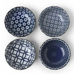 MIYA Company Blue and white ceramic sauce dish set made in Japan available at Miya!