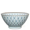 MIYA Company Blue and White Sansui Landscape 7" Ramen Noodle Bowl from Japan available at Miya