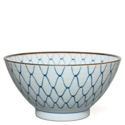 MIYA Company Blue and White Sansui Landscape 7" Ramen Noodle Bowl from Japan available at Miya