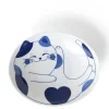 MIYA Company Blue Cats grace these fun tableware pieces made in Japan available at Miya.