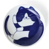 MIYA Company Blue Cats grace these fun tableware pieces made in Japan available at Miya.