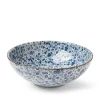 MIYA Company Blue Flowers 8.25" Bowl