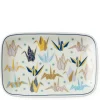 MIYA Company Blue Origami Crane Rectangle Plate at Miya