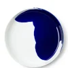 MIYA Company Blue Splash Design on a Ceramic Plate Made in Japan.