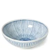 MIYA Company Blue Stripes 8.25" Bowl