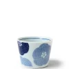 MIYA Company Blue Textile Petals Soba Cup