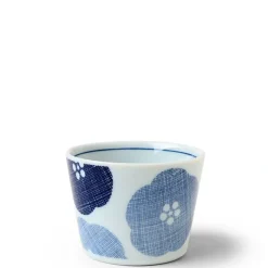 MIYA Company Blue Textile Petals Soba Cup
