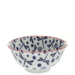 MIYA Company Bowl Blue Dragonfly 6"