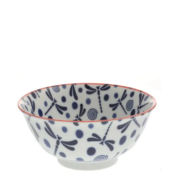 MIYA Company Bowl Blue Dragonfly 6"