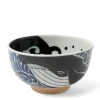 MIYA Company Bowl Blue Whale Waves 5"
