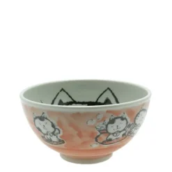 MIYA Company Bowl Cat Happiness Pink 5-1/8"
