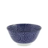 MIYA Company Bowl  Cobalt Cloud Swirls  5.75"