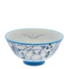 MIYA Company Bowl Rice Rabbits Blue Moon 4-1/2"