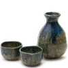 MIYA Company Brown & Blue Glaze Sake Set at Miya