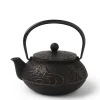 MIYA Company Cast Iron Teapot Black Goldfish