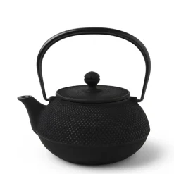 MIYA Company Cast Iron Teapot Black Hobnail 0.9L