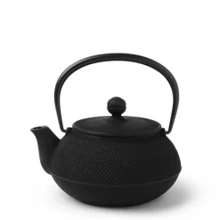MIYA Company Cast Iron Teapot Black Hobnail 0.65L