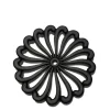 MIYA Company Cast Iron Trivet Mum Black 8.25"