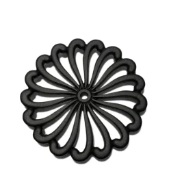 MIYA Company Cast Iron Trivet Mum Black 8.25"