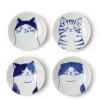 MIYA Company Cat Face Small Plate 3" Set/4