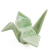 MIYA Company Ceramic Green Origami Crane Chopstick Rest Made in Japan