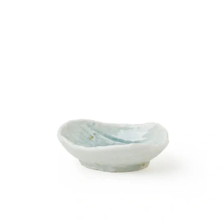 MIYA Company Coral blue sauce dish made in Japan available at Miya.
