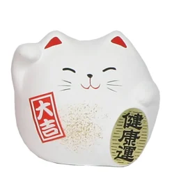 MIYA Company Feng Shui Cat 2.25" - White