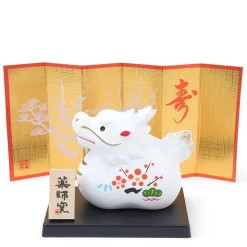 MIYA Company Figurine Dragon White with Screen 2.5"