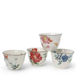 MIYA Company Floral Design Teacup Set Made in Japan Available at Miya.