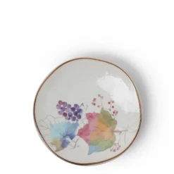 MIYA Company Floral Mini Plate Rainbow Leaves