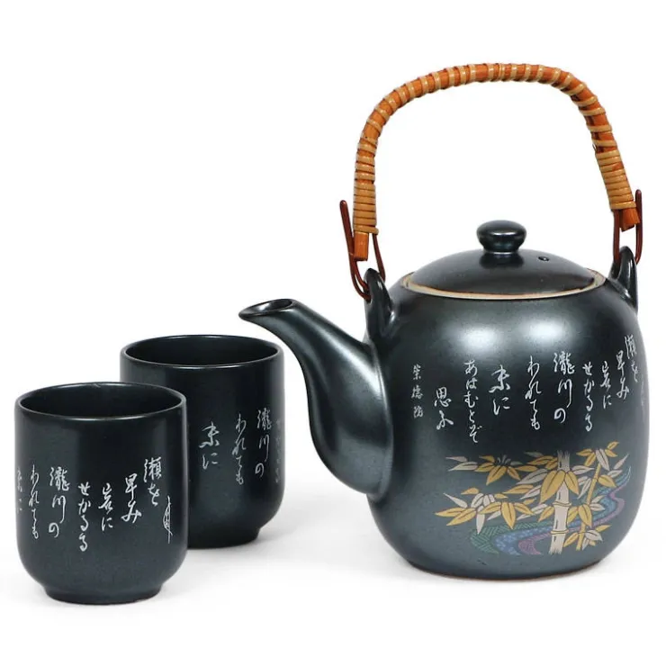 MIYA Company Gold Bomboo Kintake Teaset at Miya