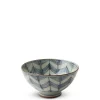 MIYA Company Green Geometric Chevron Pattern Rice Bowls Made in Japan Available at Miya.