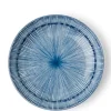 MIYA Company Hoso Tokusa Blue and White 6.5" Round Dessert Side Plate at Miya