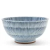 MIYA Company Hoso Tokusa Blue and White 6.25" Donburi Bowl at Miya