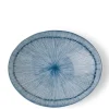 MIYA Company Hoso Tokusa Blue and White 7.75" x 6.25" Oval Bowl at Miya