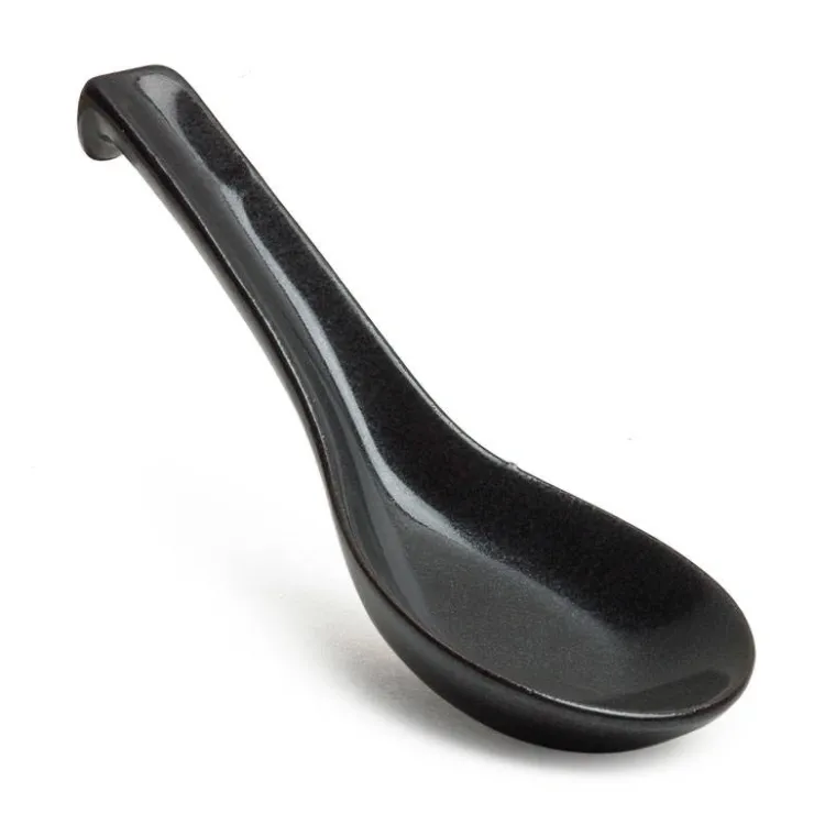 MIYA Company Iron Glaze Soup Spoon at Miya