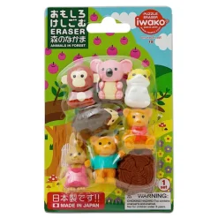 MIYA Company Iwako Forest Friends Eraser Pack