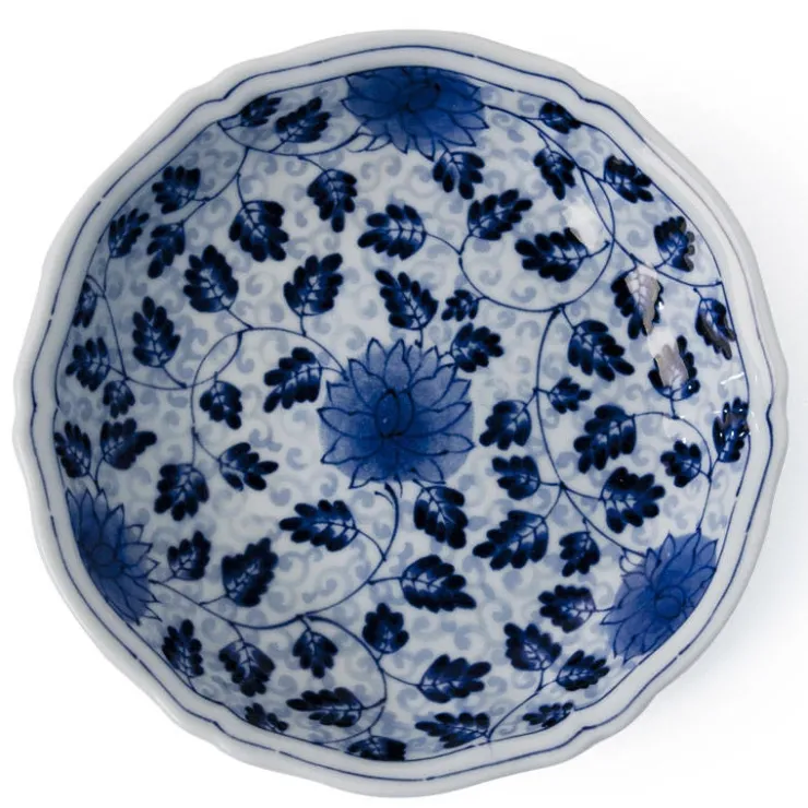 MIYA Company Japanese Blue & White Dessert Plate at Miya