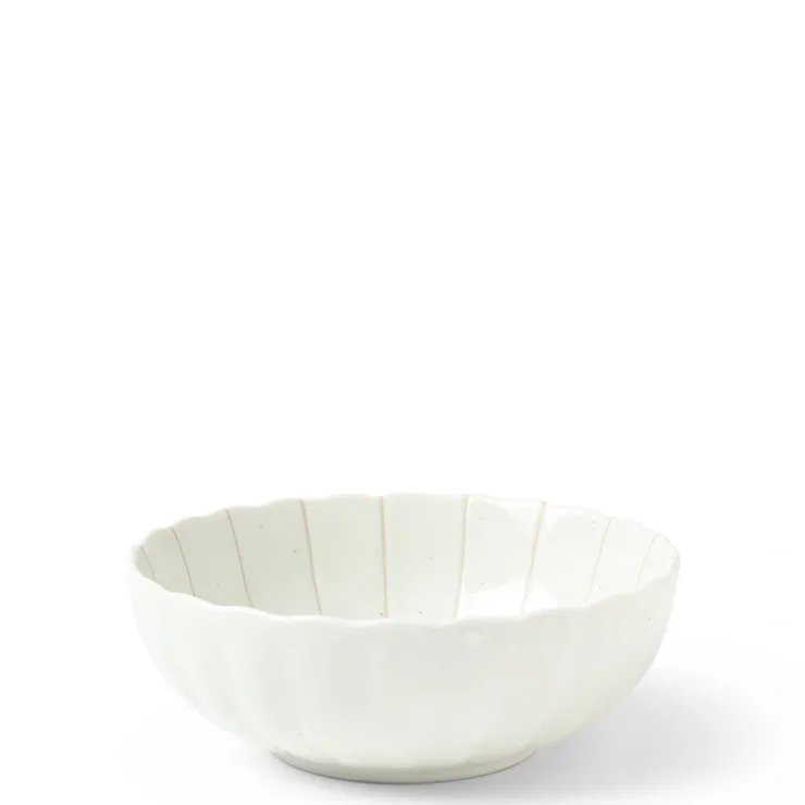 MIYA Company Kasa parasol lines make a simple elegant design for this ceramic bowl made in Japan available at Miya.