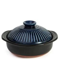MIYA Company Kikka Blue Donabe Casserole 8"