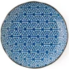 MIYA Company Monyou Blue & White Pattern Sankaku 10" Plate.